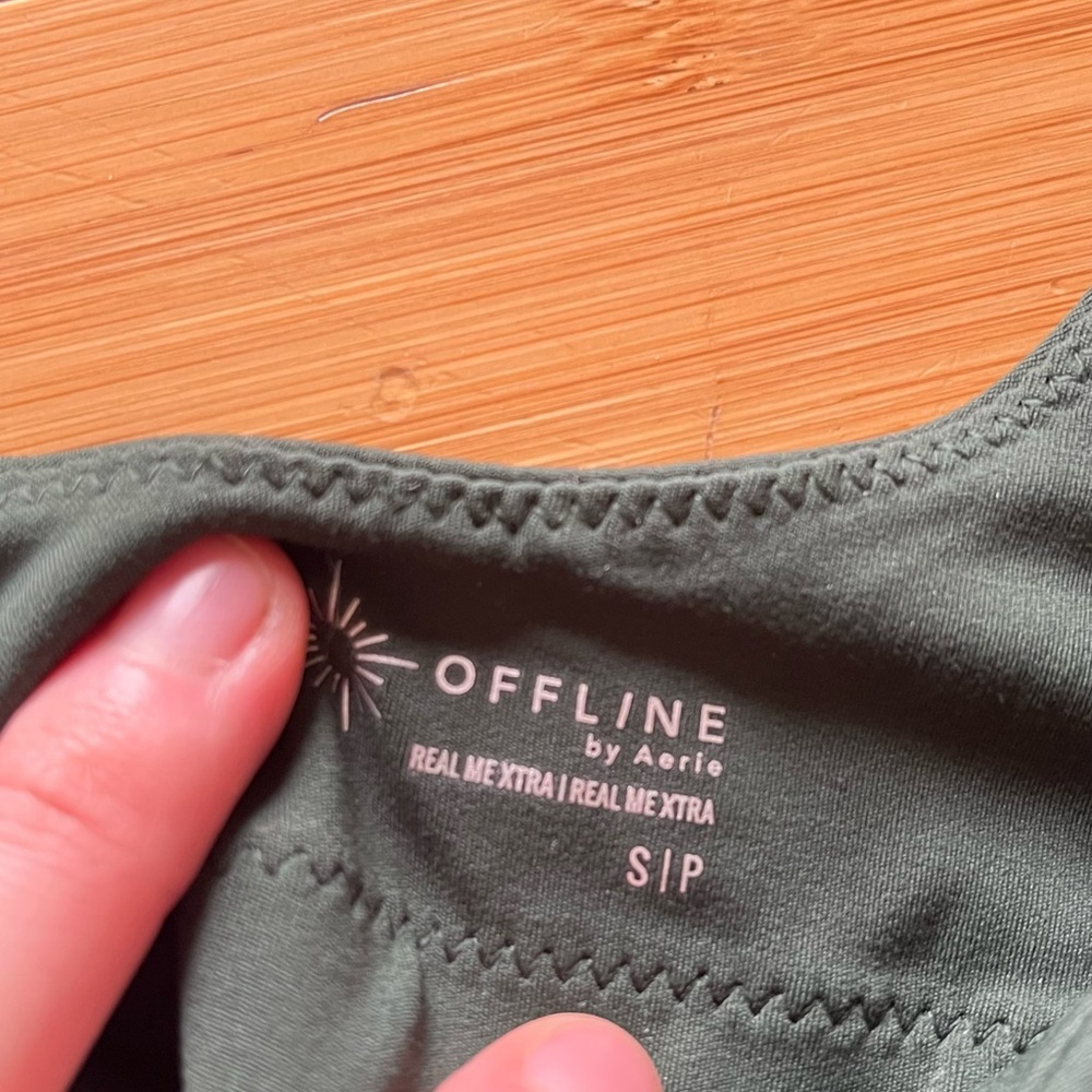 Aerie Dark Green Padded Sports Bra - Picture 5 of 5